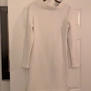 Dudley Stephens white vello fleece dress